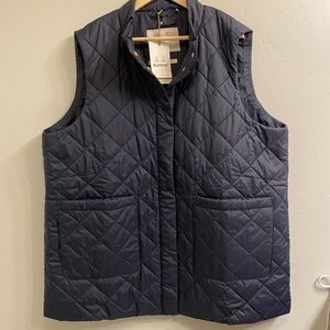 Barbour NWT women’s plus size 2X navy blue Cosmia liner vest